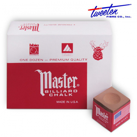 Бильярдный мел Мастер, 12 шт (золотистый)
