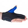 Перчатка бильярдная K-1 черно-синяя, вставка кожа (левая, безразмерная)