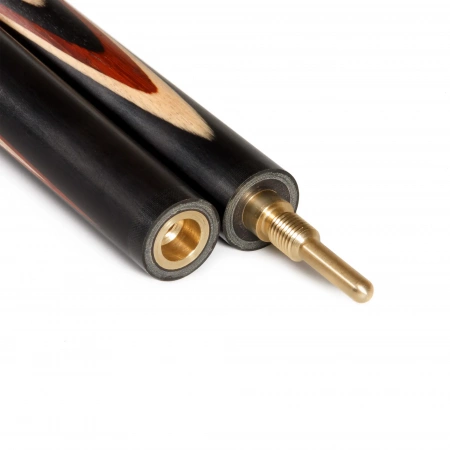 Кий для русского бильярда Спорт 22 запила двухсоставной (черный граб, падук, граб)