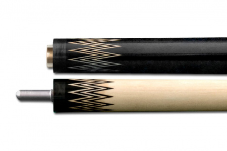 Бильярдный кий Империя для русской пирамиды двухсоставной, запил - корона (эбен, граб), инкрустация (серебро, перламутр)
