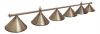 Бильярдный светильник Марсель 6 плафонов (бронза, штанга - бронза)