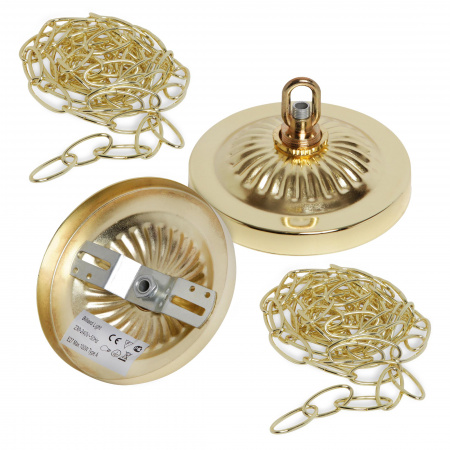 Бильярдный светильник Кроун 4 плафона (золотой)