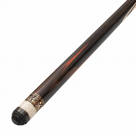 Кий ручной работы для русского бильярда Дедушки Филатова Опал, двусоставной (эбен, кокоболо)